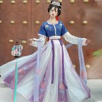 Tang-made Hanfu half-arm collar and waist skirt - Image 3