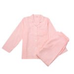 Spring and autumn solid color couple home clothes summer double color spinning cotton yarn men's and women's pajamas set - Image 9