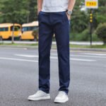Casual pants men's autumn and winter fleece thickened workwear men's and women's office pants men's straight leg loose business 4S store sales trousers - Image 2