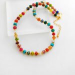 Bohemian contrast necklace
