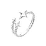 Original star fashion cool girl ins indifferent style niche design sense Internet celebrity personality French opening index finger ring - Image 4