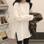 Autumn and winter white long-sleeved t-shirt cotton sweater mid-length bottoming shirt women's inner cover butt plus velvet velvet top - Image 4