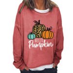 Winter Thanksgiving Indie Station Amazon Hello Pumpkin Plus Size Retro Women's Long Sleeve Sweatshirt - Image 2
