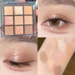 XIXI velvet lychee store nine-color eyeshadow palette brown matte pearlescent student eyeshadow plate multi-use beauty wholesale - Image 3