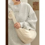 Nylon dumpling bag female Japanese all-match messenger bag casual large-capacity canvas bag summer class one-shoulder commuter bag - Image 3