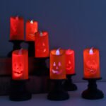 Halloween decoration candlestick pumpkin lamp new wind lamp LED electronic candle lamp creative decoration small night lamp oil lamp - Image 2