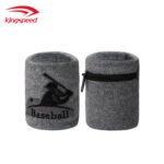Dongguan cotton knit sweat-absorbing wrist strap football basketball tennis baseball sports order logo zipper wristband - Image 3