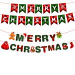 Christmas decorations Christmas flags paper cartoon Christmas flags pull flowers holiday banners party decoration flags - Image 5