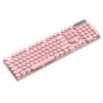 Ultra-thin mute wired keyboard game notebook luminous blue pink girl retro punk office manipulator