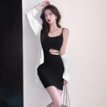 2022 Summer Spice Girl Be Careful Sexy Suspender Dress Slim Pure Desire Package Hip Skirt Strapless Sunscreen Shirt Set - Image 3
