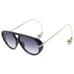 2025 cross-border new double beam with steel beads fashion sunglasses European and American personality toad glasses unisex sunglasses - Image 5
