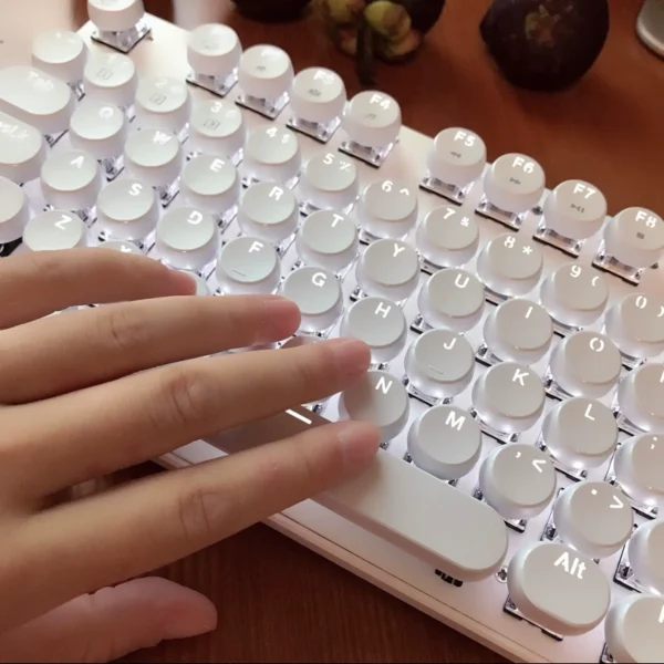 RK shadow mechanical keyboard retro round key steampunk black axis green axis desktop computer notebook e-sports game