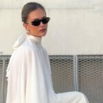 Knotted metal leg sunglasses female European and American personality cat-eye sunglasses plate star same sunglasses BV1390S - Image 4