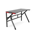 K-type gaming table with led light with water cup holder headset rack game table computer desk writing table online gaming gaming table - Image 3