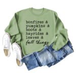 Independent Station Foreign Trade Cross-border Bonfires pumpkins European and American Fashion Thanksgiving Letters Long Sleeve Sweater Women - Image 2