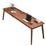 Long table solid wood legs against the window table against the wall table narrow table workbench home double desk computer desk desk - Image 2
