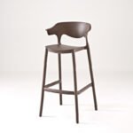 Nordic designer bar chair minimalist front desk plastic bar chair stacking ins net red bar horn high stool - Image 5