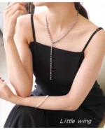Exported to Japan ins style simple cold style fashion personality design metal ball long necklace - Image 3