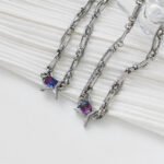 Sweet cool geometric gradient glass necklace - Image 4