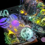 Floating like a dream pvc laser hand account sticker ins wind goo card landscaping hand account material decorative small pattern stickers