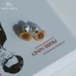 Most Shiny original fashion snow all-match simple high-end design earrings niche earrings earrings earrings earrings