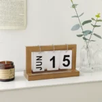 2022 desk calendar ins wind creative wooden page turning calendar 2023 log color wooden perpetual calendar desktop ornaments - Image 4