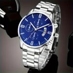 Cross-border popular calendar, steel band watch, large dial, three-eyed quartz watch, cross-border business men's watch manufacturers wholesale - Image 2