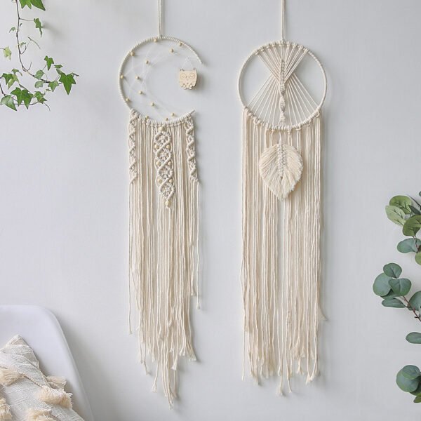 Hand-woven tapestry owl tapestry home decoration moon dream catcher small commodity creative night market pendant