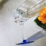 super girly! Spring blue flowers handmade crystal glass goblet wine champagne glass goldfish cup - Image 4