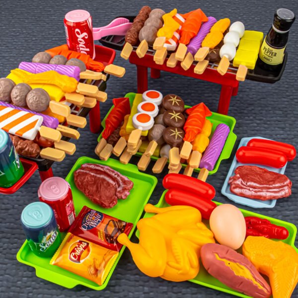 Children's play house barbecue toys bbq barbecue set kitchen barbecue kebab simulation food barbecue skewers incense