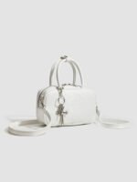 Premium Vintage Cross Bowling Bag Bag Women's 2024 New Niche Design Versatile Boston Pillow Bag - Image 2