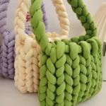 Coarse wool hand woven bag - Image 4