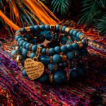 Bohemian bracelet, European and American style beading, multi-layered wearing men's and women's bracelets, accessories, ethnic style crystal peach heart