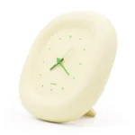 ins style simple cream pointer wall clock mute bedroom clock home decoration can be vertical wall hanging bubble clock - Image 3