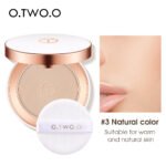 O.TWO.O rose gold sparkling diamond powder cake concealer makeup powder biscuit wet dual-use powder cake manufacturer SC025 - Image 7
