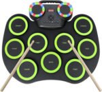 WESI portable electronic drummer roll electronic drum flashing light bluetooth drum built-in lithium battery with horn - Image 3