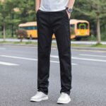 Casual pants men's autumn and winter fleece thickened workwear men's and women's office pants men's straight leg loose business 4S store sales trousers - Image 3