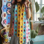 Hand crocheted retro forest women flower scarves - Image 2