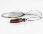 Old Dream Simple Fashion Mori Wood Circle Long Necklace for Women - Image 3