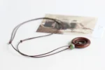 Old Dream Simple Fashion Mori Wood Circle Long Necklace for Women - Image 2
