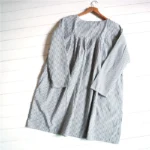 Foreign trade original single cotton shirt skirt loose and thin doll style dress fresh and artistic retro cotton dress - Image 5