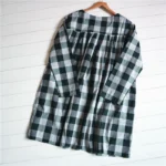 Foreign trade original single cotton shirt skirt loose and thin doll style dress fresh and artistic retro cotton dress - Image 3