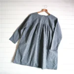 Foreign trade original single cotton shirt skirt loose and thin doll style dress fresh and artistic retro cotton dress - Image 4