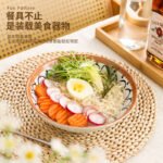 Jiwu Forest Japanese 8-inch Ramen Bowl Bamboo Hat Bowl Household Large Bowl Tableware Large Soup Bowl Instant Noodle Bowl Eating Noodles 4 Pack - Image 4