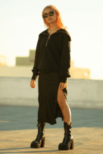 Wide Neck Zipper Sweater - Image 4