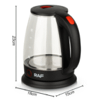 RAF European regulation household electric kettle automatic power off anti-dry kettle glass visible household kettle 2L - Image 5
