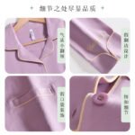 Cotton Gene 100% Cotton Pajamas Women's Autumn and Winter Cardigan Button Up Cotton Cotton Cotton Comfortable Long-sleeved Home Service Ladies Pajamas JJ808 - Image 7