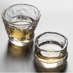 Pure handmade transparent glass tea cup
