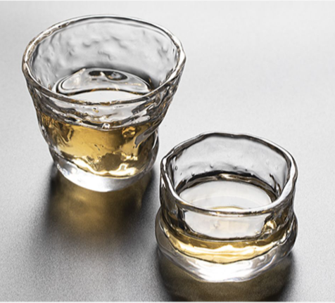 Pure handmade transparent glass tea cup