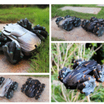 Cross-border four-wheel drive remote control stunt car lateral movement double-sided driving light rotation drift car shaking sound explosion toys wholesale